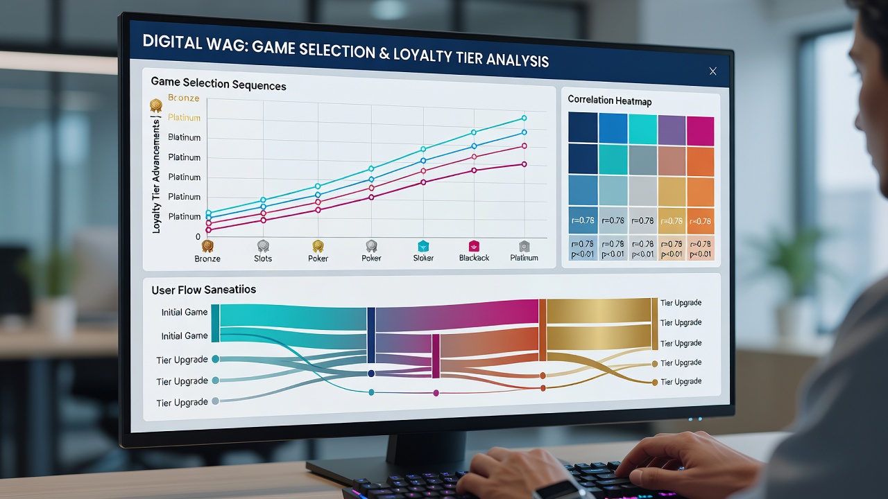 Grafik zu Mustern bei Spielsequenzen und Loyalitätsstufen in Wettökosystemen