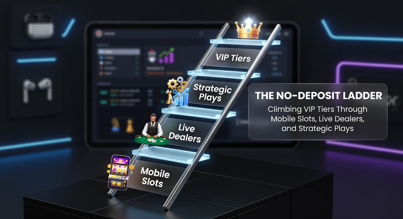 Detaillierte Infografik zu strategischen Plays bei Live Dealer und Mobile Slots, mit VIP-Stufen-Markierungen und Punkteverteilung