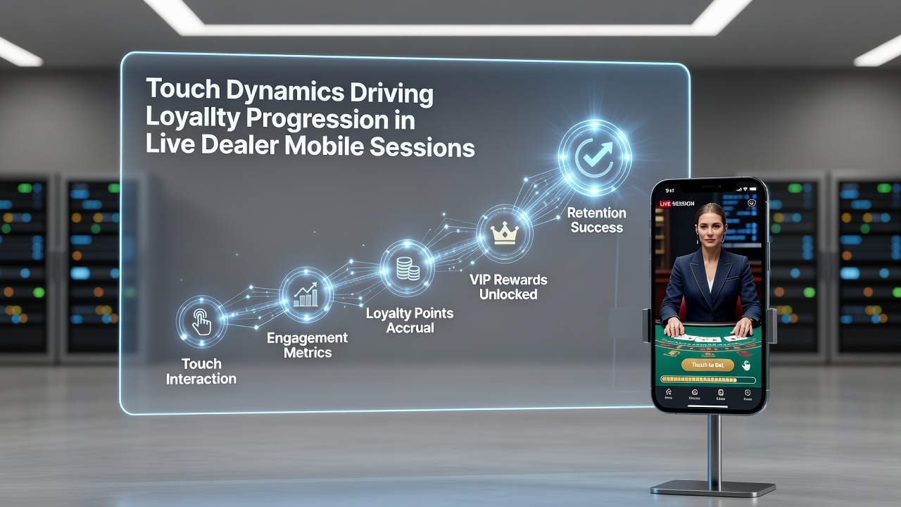 Detailansicht einer Live-Dealer-Tischoberfläche mit Touch-Gesten auf einem mobilen Gerät